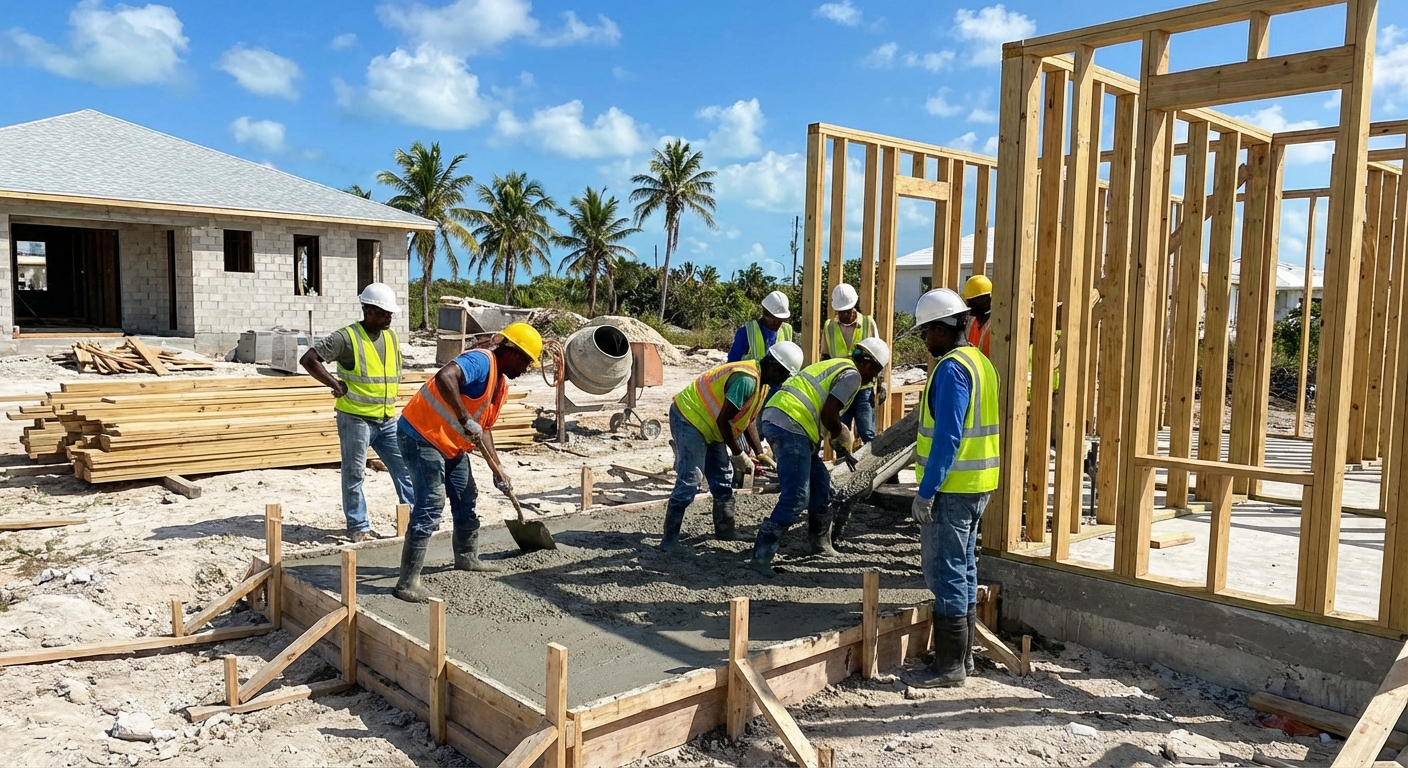 Construction workers on site